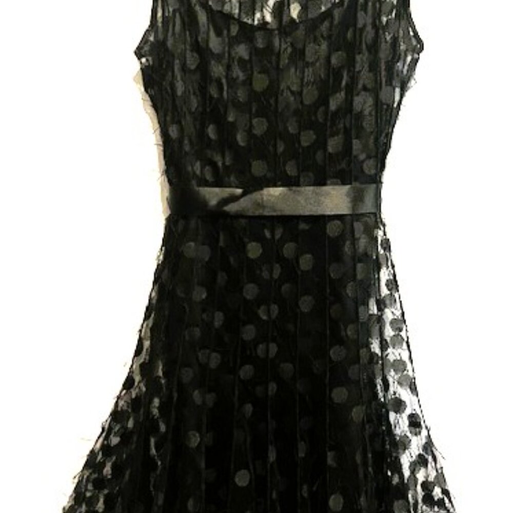 Rickie Freeman for Terri Jon Black Lace Cocktail Dress